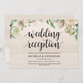 Carte d'invitation Neutral Spring Wedding (Devant / Derrière)