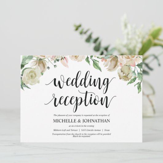 Carte d'invitation Neutral Spring Wedding (Debout devant)