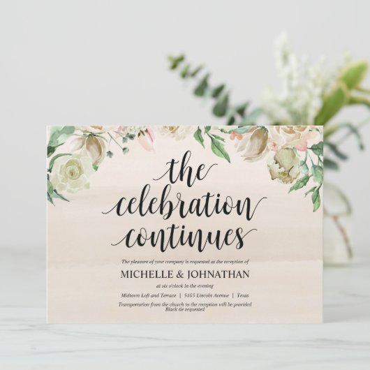 Carte d'invitation Neutral Spring Wedding (Debout devant)