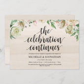 Carte d'invitation Neutral Spring Wedding (Devant / Derrière)
