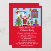 Carte d'invitation no 2-2 de Noël (Devant / Derrière)