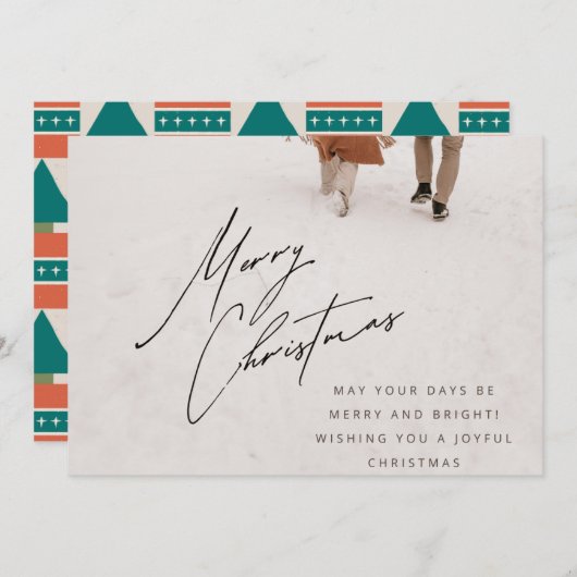 Carte d'invitation Noël (Devant / Derrière)