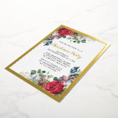 Carte d'invitation Noël en papier doré (Rotation)