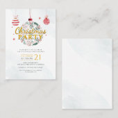 Carte d'invitation Noël Fête (Devant / Derrière)