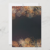 Carte d'invitation noire et dorée pour la célébrat (Dos)