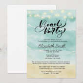 Carte d'invitation numérique pour une fête sur la (Devant / Derrière)