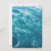 Carte d'invitation Ocean Blue Floral Bridesmaid (Dos)