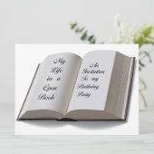 Carte d'invitation Open Book (Debout devant)