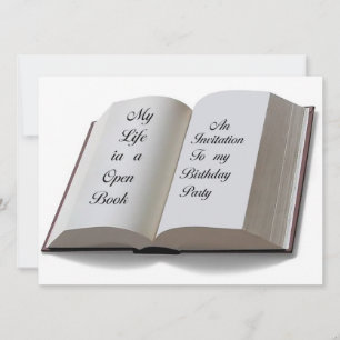 Carte d'invitation Open Book