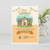 Carte d'invitation Orange Invitation (Debout devant)