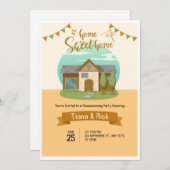 Carte d'invitation Orange Invitation (Devant / Derrière)