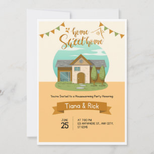 Carte d'invitation Orange Invitation