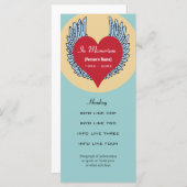 Carte d'invitation ou de programme de service comm (Devant / Derrière)