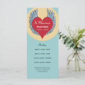 Carte d'invitation ou de programme de service comm (Debout devant)