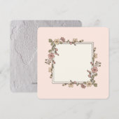 Carte d'invitation ou de voeux pour cadre floral v (Devant / Derrière)