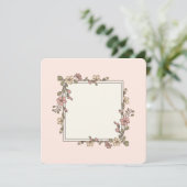 Carte d'invitation ou de voeux pour cadre floral v (Debout devant)