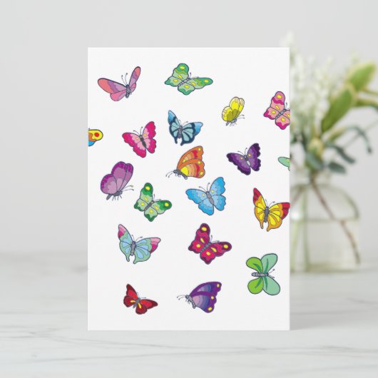 carte d'invitation papillon (Debout devant)