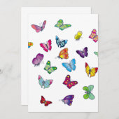 carte d'invitation papillon (Devant / Derrière)