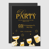 Carte d'invitation personnalisable pour dîner (Devant / Derrière)