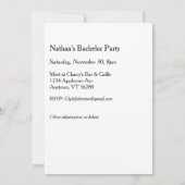 Carte d'invitation personnalisable pour enterremen (Dos)