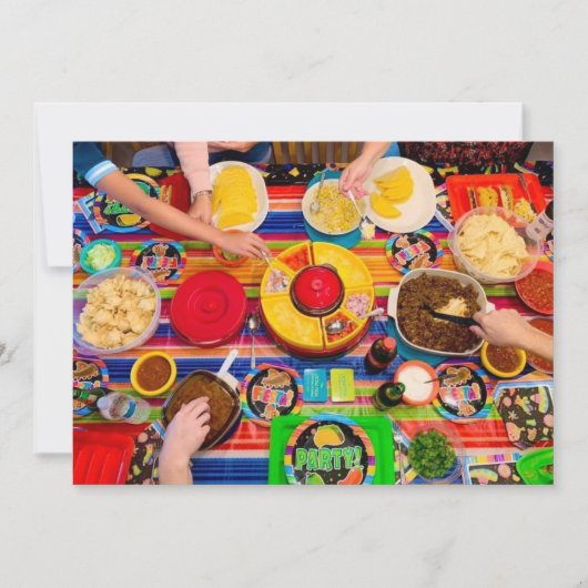 Carte d'invitation personnalisable pour fête Taco (Devant)