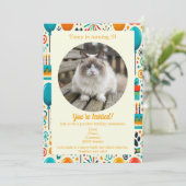 Carte d'invitation personnalisable pour l'annivers (Debout devant)