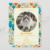 Carte d'invitation personnalisable pour l'annivers (Devant / Derrière)