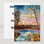 Carte d'invitation personnalisable pour une fête d (Devant / Derrière)