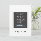 Carte d'invitation personnalisée 5 par 7 pouces (Debout devant)