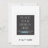 Carte d'invitation personnalisée 5 par 7 pouces (Dos)