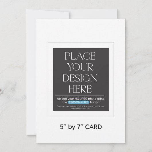 Carte d'invitation personnalisée 5 par 7 pouces (Dos)