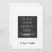 Carte d'invitation personnalisée 5 par 7 pouces (Devant / Derrière)