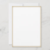 Carte d'invitation personnalisée avec bordure doré (Dos)