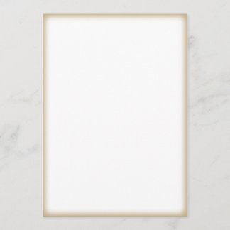 Carte d'invitation personnalisée avec bordure doré