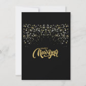 Carte d'invitation personnalisée élégante noire (Devant)
