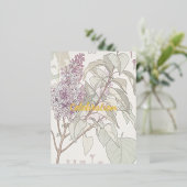 Carte d'invitation personnalisée Lilac Foil (Debout devant)