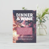 Carte d'invitation personnalisée pour dîner et pho (Debout devant)