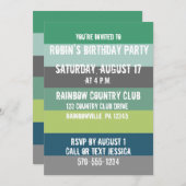 Carte d'invitation personnalisée pour fête avec ra (Devant / Derrière)