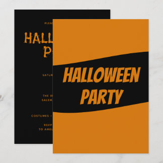 Carte d'invitation personnalisée pour Halloween