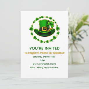 Carte d'invitation personnalisée pour la Saint-Pat