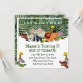 Carte d'invitation personnalisée pour l'anniversai (Devant/Arrière en situation)