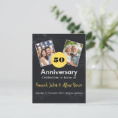 Carte d'invitation personnalisée pour l'anniversai (Debout devant)