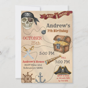 Carte d'invitation personnalisée pour une fête d'a