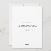 Carte d'invitation personnalisée pour une soirée H (Dos)