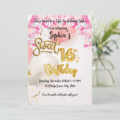 Carte d'invitation personnalisée Sweet 16 Annivers (Debout devant)
