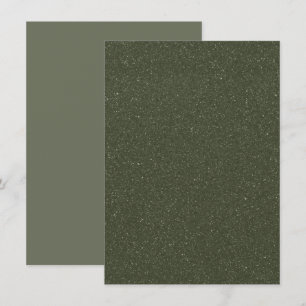 Carte d'invitation personnalisée Vert mousse