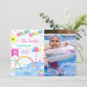 Carte d'invitation photo anniversaire Editable Spl (Debout devant)