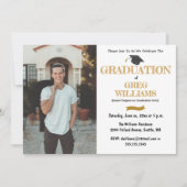 Carte d'invitation photo de la fête de graduation (Devant)