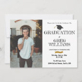 Carte d'invitation photo de la fête de graduation (Devant)