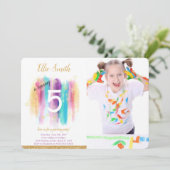 Carte d'invitation Photo Peinture  (Debout devant)